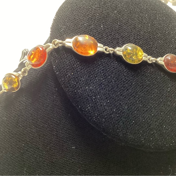 Silver and Gemstone Bracelet - Picture 2 of 3